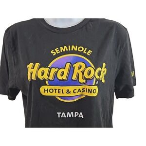 Hard Rock Hotel Casino‎ Tampa Florida Black TShirt Mens Size Medium Cotton